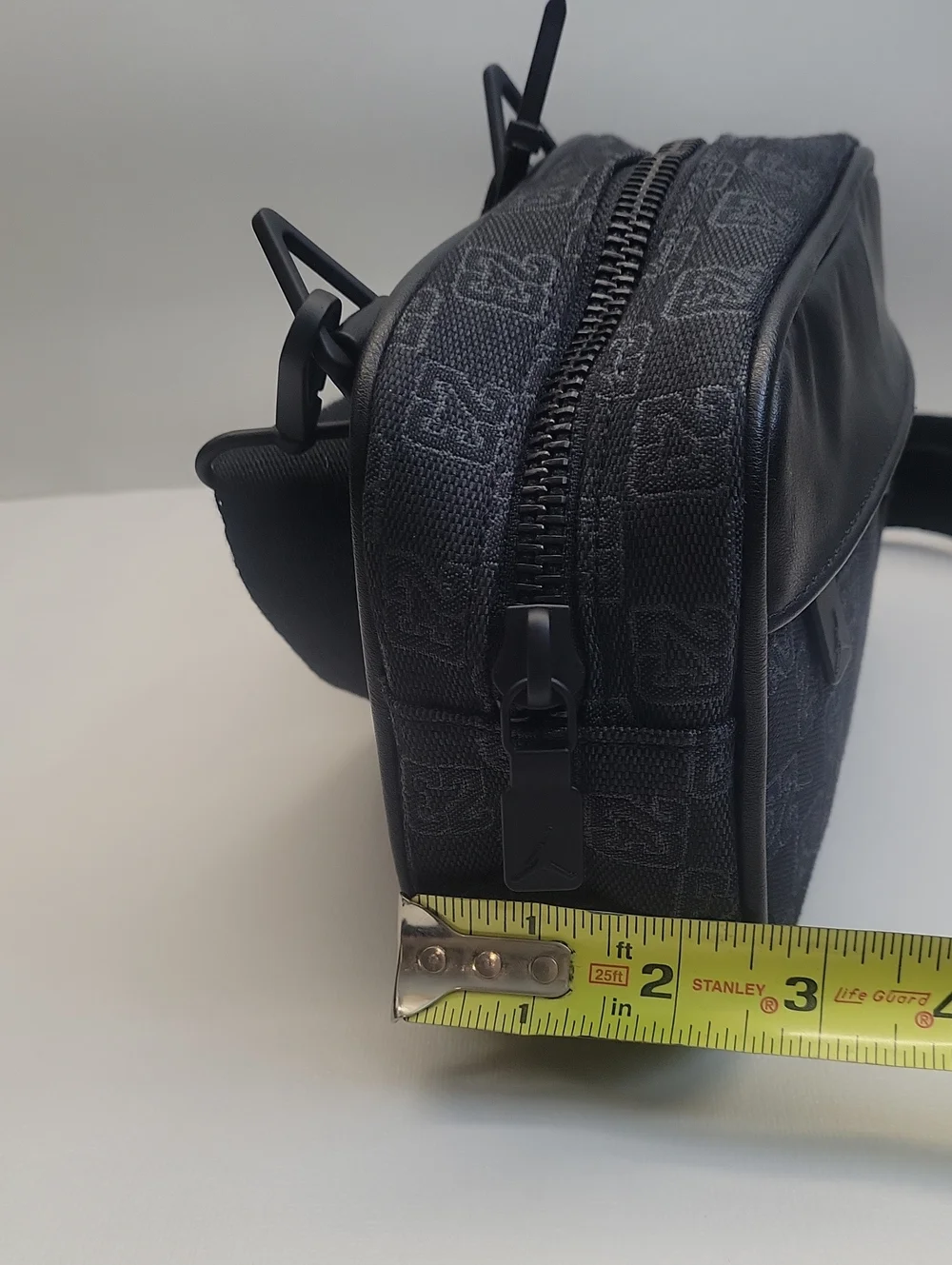 New! Jordan Jam 23 Monogram Jacquard Camara Crossbody Bag Black